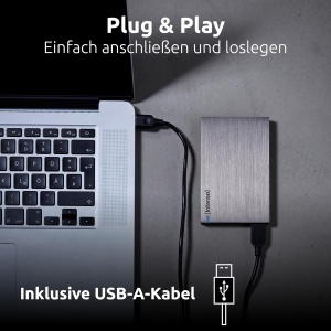 Discul dur extern Intenso Memory Board 2TB, USB 3.0, aluminiu, portabil - Img 3