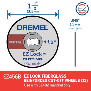 Discuri de taiere Dremel EZ456B, 12 bucati, pentru metal si plastic, 3.8 cm - Img 3