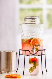 Dispensator de bauturi KILNER Diamond, 5 litri, sticla sodalime, robinet din otel inoxidabil - Img 5
