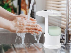 Dispenser automat sapun si gel dezinfectant Beper P201UTP004, 370 ml, alb, senzor infrarosu - Img 7