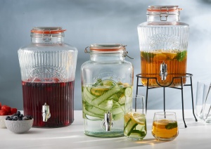 Dispenser bauturi Kilner, 5 Litri, Sticlaotel inoxidabil, 25,4 x 18,2 x 31,5 cm - Img 6