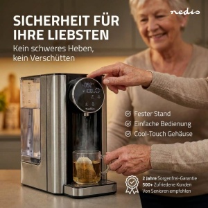 Dispenser de apa fierbinte Nedis KAWD310FBK, 2.7 l, 2600 W, AluminiuNegru - Img 6