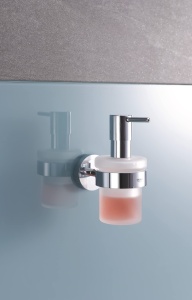 Dispenser de sapun GROHE Start, 160ml, crom, montare fara gauri - Img 2