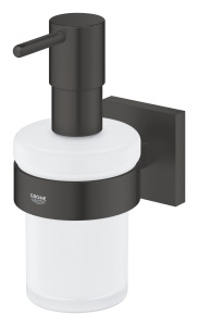 Dispenser de sapun GROHE Start Cube, 160ml, negru, montare fara gauri - Img 2