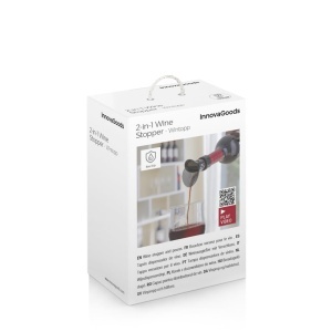 Dispenser si Capac pentru Vin InnovaGoods, 2-in-1, Negru, Silikon ABS - Img 9