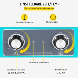 Dispozitiv de Curatare cu Ultrasunete VEVOR 10L, 240W, 40kHz - Img 7
