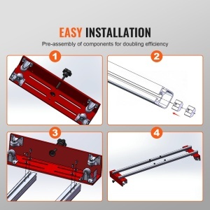 Dispozitiv de frezare VEVOR YS60-001, lungime 1525mm, usor de utilizat, din aluminiu - Img 6