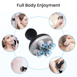 Dispozitiv de Masaj pentru Scalp COMFIER, 4 Capete, Reincarcabil, Waterproof - Img 3