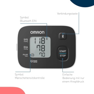 Dispozitiv de masurare a tensiunii arteriale OMRON RS3 Intelli IT, manscheta 13.5-21.5 cm, Bluetooth - Img 7