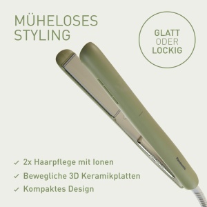 Dispozitiv de Styling pentru Par Panasonic EH-HV31-G503, 2-in-1, 5 Hitzestufen, Verde Matcha - Img 2