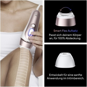 Dispozitiv IPL pentru Epilare Braun Smart iexpert 7, PL7211, Rosegold - Img 6