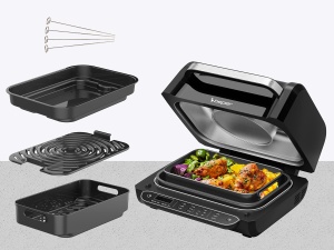 Dispozitiv multifunctional BEPER Airfryer cu 8 programe - friteuza, gratar, cuptor, cuptor pentru pizza, deshidratator, friptura - Img 8
