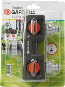 Distribuitor 2-Wege Gardena 8193 pentru 2 dispozitive, compatibil cu robinete de 26,5 mm si 21 mm - Img 2