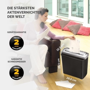 Distrugator documente Fellowes FS-5S 5 coli taiere fasii compact 11L negru - Img 6
