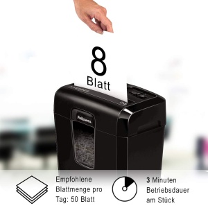 Distrugator documente Fellowes Powershred 8Cd 8 foi Cross-Cut 14L - Img 3