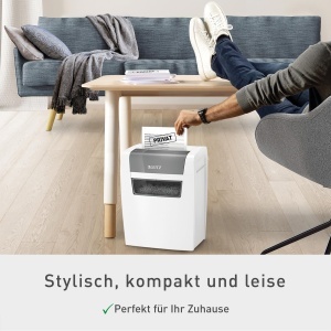 Distrugator documente Leitz IQ Home P4 15L Alb Compact si Silentios - Img 6