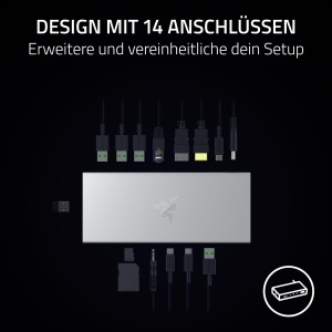 Docking Station Razer USB 4 - 14 Porturi, Suport Dual Display, Incapere Laptop 180W - Img 3
