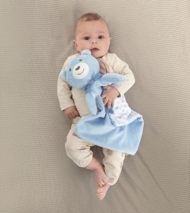 Doudou Maxi Chicco, jucarie din plus, 40x47cm, cu muzica clasica, albastru - Img 3