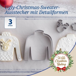 Dr Oetker Set 3 Forme de Decupat Ugly Christmas Sweater Inox Rezistent - Img 3