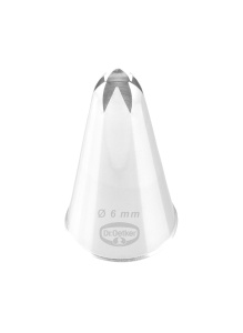 Dr Oetker Sterntulle 6 mm din otel inoxidabil pentru decorarea prajiturilor argintiu