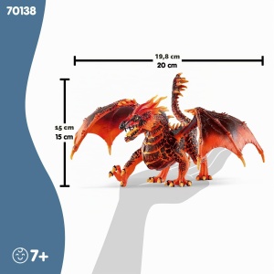 Dragon de Lava Schleich ELDRADOR 70138, 20 x 14 x 15 cm, cu aripi mobile - Img 6