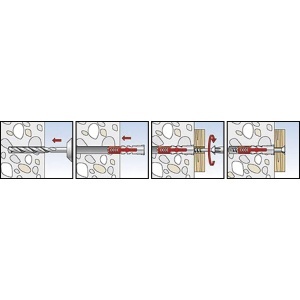 Dublu universal fischer DuoPower 8 x 65, 50 bucati, rezistent, pentru beton si caramida - Img 2