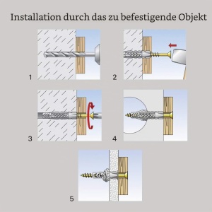 Dublu universal fischer UX 10 x 60 R, 50 bucati, nylon, pentru beton si gips-carton - Img 5