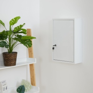 Dulap medical Relaxdays, alb, 3 compartimente, 45 x 30 x 12 cm - Img 3