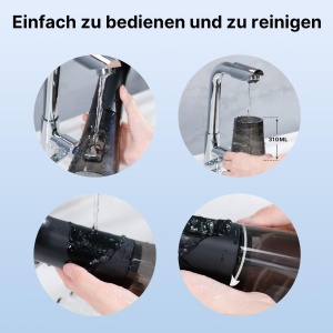 Dus bucal TUREWELL, fara fir, rezervor 310ml, 5 moduri de presiune, negru - Img 7