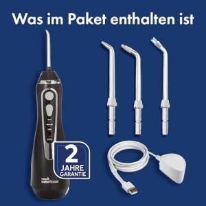Dus bucal Waterpik Cordless Advanced Negru 3 moduri Inductie 4 accesorii - Img 10