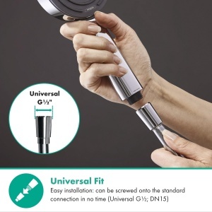 Dus cu flexibiltate hansgrohe Isiflex 1,60 m, crom, cu protectie impotriva rasucirii - Img 2