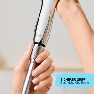 Dus cu furtun GROHE Vitalioflex 1,50m, crom, rezistent la presiune, flexibil - Img 7
