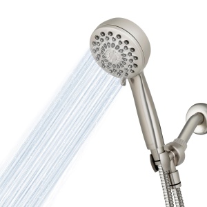 Dus de mana de inalta presiune Waterpik cu furtun, masaj PowerPulse, 7 moduri, nichel periat, XPB-769ME - Img 1