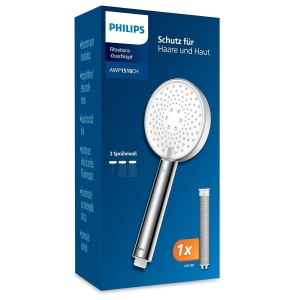 Dus filtrant Philips cu 3 moduri de pulverizare, crom, economie de apa