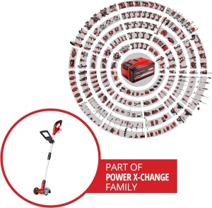 Einhell Curatator de chit fara fir GC-CC 18 Li Solo Power X-Change (ghidon telescopic infinit variabil, perii interschimbabile, livrare fara baterie si incarcator) - Img 2