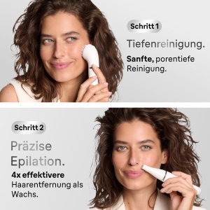 Epilator facial Braun FaceSpa SE851V, 2-in-1, Waterproof, AlbBronz - Img 3