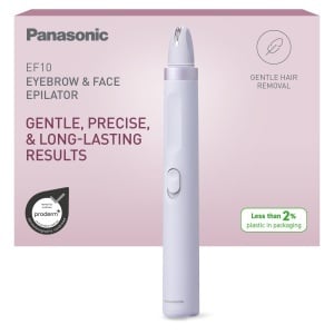 Epilator pentru sprancene si fata Panasonic ES-EF10, LED, portabil, mov