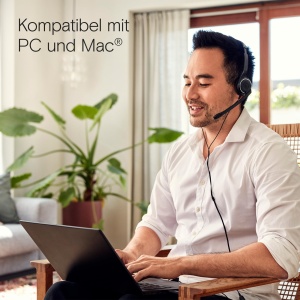 EPOS PC 8 Casti stereo cu fir USB cu microfon, casti cu fir, volum in linie, dezactivare sunet, reducere zgomot microfon, calitate inalta, pentru laptop, PC, Mac - Apeluri online - Img 6