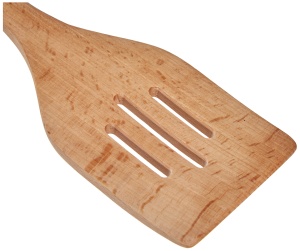 Espatula perforata Ibili din lemn de fag, 30 cm, culoare maro - Img 2