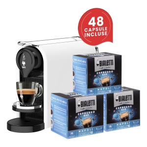 Espressor Bialetti Gioia Plus pentru capsule din aluminiu, inclusiv 48 capsule, alb - Img 2