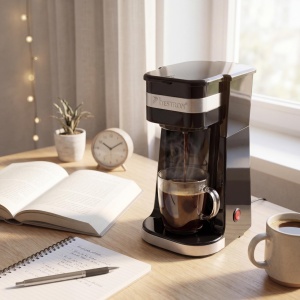 Espressor cafea Bestron ACM1112Z, 750W, capacitate 420ml, negrusilver - Img 3