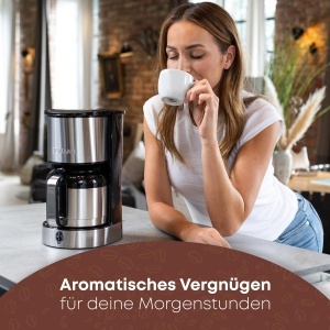 Espressor cafea Bomann KA 6066 CB, capacitate 1.2L, 800W, inox - Img 6
