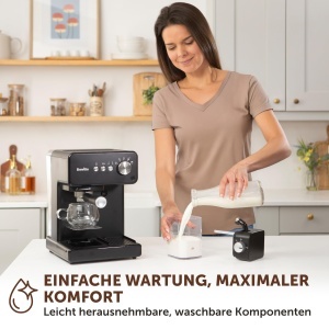 Espressor cafea Breville Prima Latte VCF183X, 15-bar, negru, cu spumator de lapte - Img 6