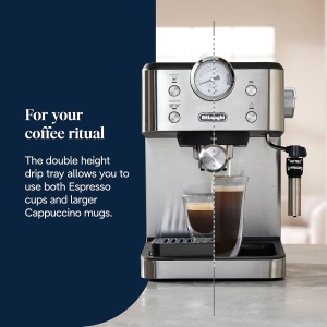 Espressor cafea DeLonghi Classic EM450.M, 15 Bar, 1.7L, Metal - Img 6