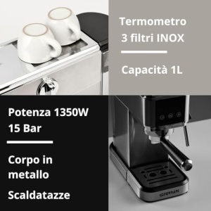 Espressor cafea G3 Ferrari G10189 Tiffany, 15 bar, 1350 W, 1 L, cu spumare lapte - Img 3