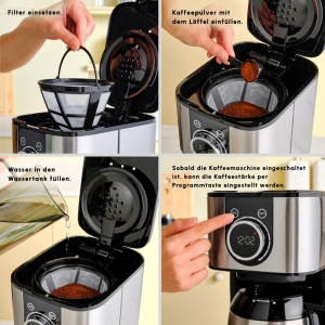 Espressor cafea Karaca Series 2303, 1.2L, cu timer si functie de mentinere a caldurii - Img 4