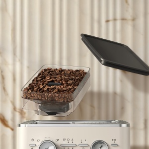 Espressor cafea KitchenAid 5KES6551, 15-bar, alb, cu rasnita integrata - Img 4