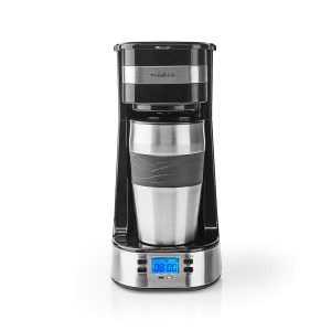 Espressor cafea NEDIS - 0.4 l - Timer - NegruSilver - Img 1