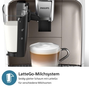 Espressor cafea Philips 2300 Serie EP233340, 4 bauturi, Touchscreen, Alb - Img 5