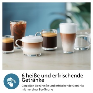 Espressor cafea Philips 3300 Series EP334790, 6 bauturi, Touchscreen, Negru - Img 3